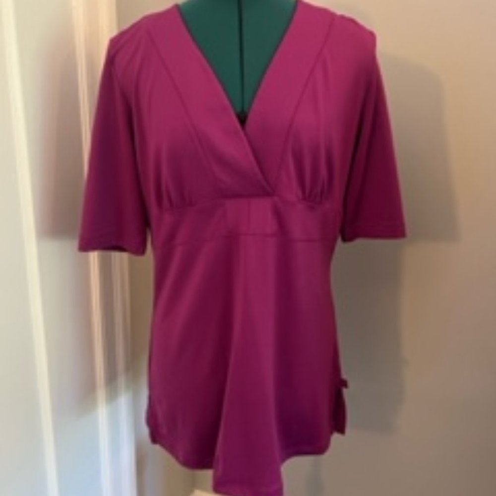 Denver Hayes Magenta 3/4 sleeve Top - Sz M